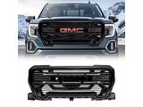 American Modified Armor Upper Replacement Grille with Emblem Base; Glossy Black (19-21 Sierra 1500; 2022 Sierra 1500 Limited)