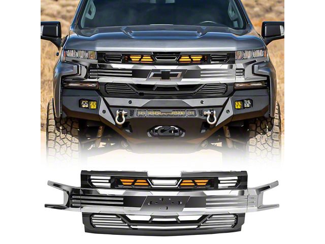 Silverado Rst Modified American Modified Silverado 1500 Armor Upper Replacement Grille with ...