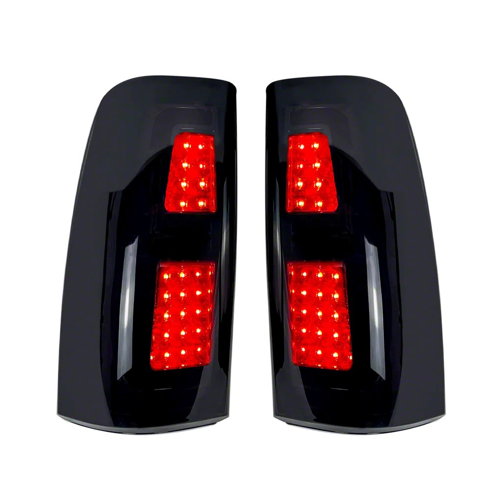 Smoke LED Tail Lights For 99-02 & 06 Chevy Silverado GMC Sierra 1500 2500 3500 – Black Housing, DOT/SAE