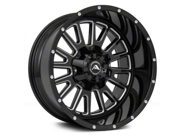 American Off-Road Wheels A105 Gloss Black Milled 6-Lug Wheel; 20x12; -44mm Offset (15-20 Yukon)