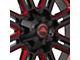 American Off-Road Wheels A106 Gloss Black Milled with Red Tint 6-Lug Wheel; 22x12; -44mm Offset (15-20 Yukon)