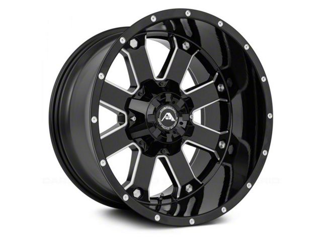 American Off-Road Wheels A108 Gloss Black Milled 6-Lug Wheel; 20x10; -24mm Offset (15-20 Yukon)