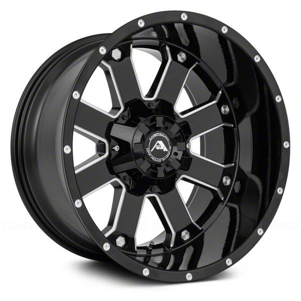 American Off-Road Wheels Ranger A108 Gloss Black Milled 6-Lug Wheel ...
