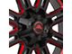 American Off-Road Wheels A106 Gloss Black Milled with Red Tint 6-Lug Wheel; 20x12; -44mm Offset (19-24 Sierra 1500)