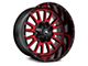 American Off-Road Wheels A105 Gloss Black Machined with Red Tint 6-Lug Wheel; 20x10; -24mm Offset (19-24 Silverado 1500)
