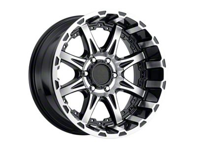 American Outlaw Wheels Doubleshot Gloss Black Machined 6-Lug Wheel; 20x10; -18mm Offset (04-08 F-150)