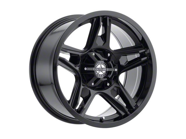 American Outlaw Wheels Lonestar Gloss Black 6-Lug Wheel; 20x9; 10mm Offset (15-20 F-150)