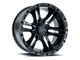 American Outlaw Wheels Railcar Gloss Black with Machined Edge 6-Lug Wheel; 20x9; -10mm Offset (15-20 F-150)