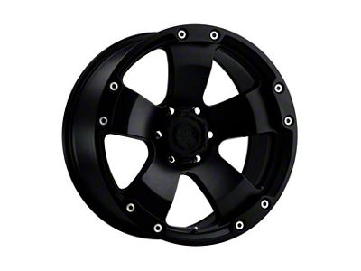 American Outlaw Wheels Bootlegger Satin Black 6-Lug Wheel; 17x8.5; -10mm Offset (15-20 Yukon)