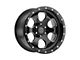 American Outlaw Wheels Gambler Gloss Black Milled 6-Lug Wheel; 17x8.5; 0mm Offset (19-24 Sierra 1500)