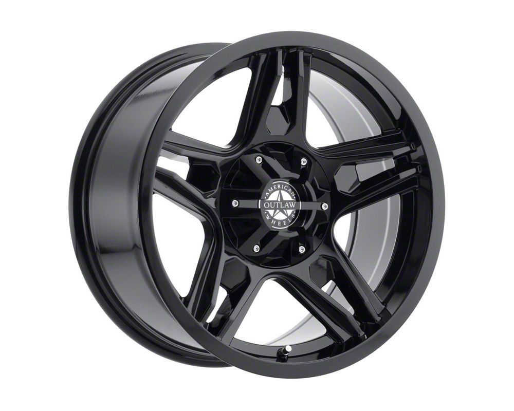 American Outlaw Wheels Silverado 1500 Lonestar Gloss Black 6Lug Wheel