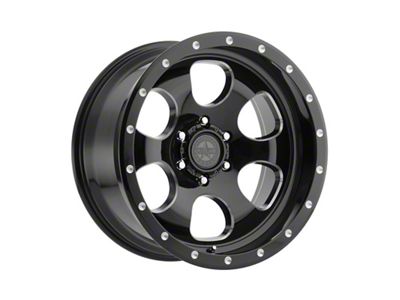 American Outlaw Wheels Gambler Gloss Black Milled 6-Lug Wheel; 20x10; -18mm Offset (21-24 Tahoe)