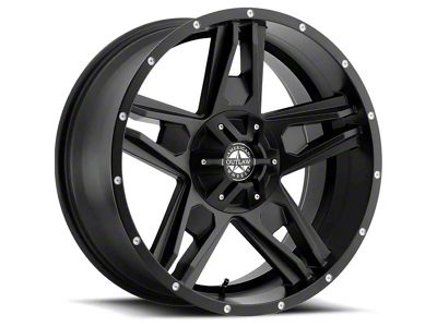 American Outlaw Wheels Lonestar Satin Black 6-Lug Wheel; 17x8.5; -10mm Offset (21-24 Tahoe)