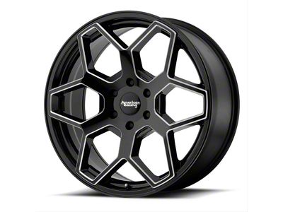 American Racing AR916 Gloss Black Milled 6-Lug Wheel; 22x9; 15mm Offset (07-13 Silverado 1500)