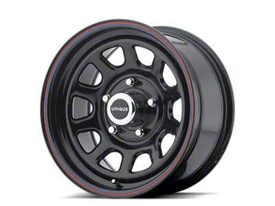 American Racing AR767 Gloss Black Steel with Red and Blue Stripe 6-Lug Wheel; 16x8; 12mm Offset (2024 Ranger)