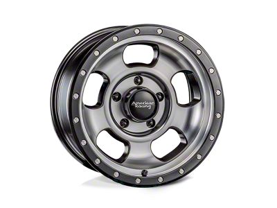 American Racing Ansen Offroad Satin Black Machined 6-Lug Wheel; 17x8.5; 25mm Offset (23-26 Canyon)