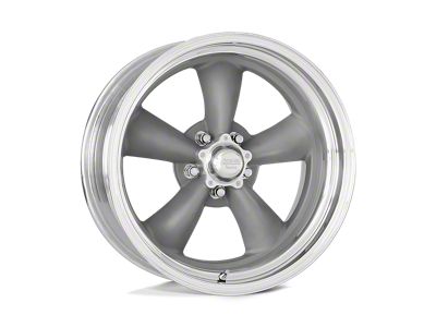 American Racing Classic Torq Thrust II Custom Gray with Polished Lip 5-Lug Wheel; 15x7; 1mm Offset (87-90 Dakota)