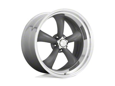 American Racing Classic Torq Thrust II Mag Gray with Machined Lip 5-Lug Wheel; 20x10; 6mm Offset (05-11 Dakota)