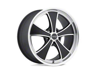American Racing Mach 5 Satin Black Machined 5-Lug Wheel; 20x10; 45mm Offset (87-90 Dakota)