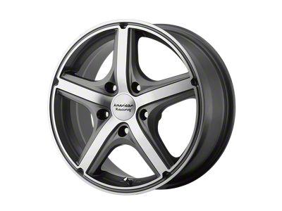 American Racing Maverick Anthracite Machined 5-Lug Wheel; 17x7.5; 40mm Offset (87-90 Dakota)