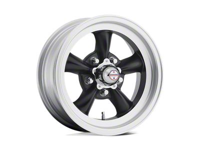 American Racing Torq Thrust D Satin Black with Machined Lip 5-Lug Wheel; 14x6; -2mm Offset (87-90 Dakota)
