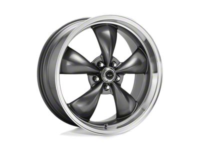 American Racing Torq Thrust M Anthracite with Machined Lip 5-Lug Wheel; 18x8; 0mm Offset (87-90 Dakota)