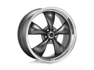 American Racing Torq Thrust M Anthracite with Machined Lip 5-Lug Wheel; 17x10.5; 28mm Offset (87-90 Dakota)