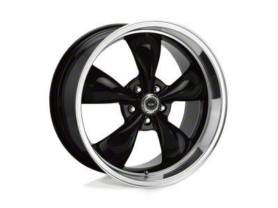 American Racing Torq Thrust M Gloss Black with Machined Lip 5-Lug Wheel; 18x8; 0mm Offset (87-90 Dakota)