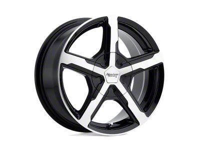 American Racing Trigger Gloss Black Machined 5-Lug Wheel; 16x7; 40mm Offset (87-90 Dakota)