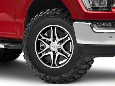 American Racing Mainline Gloss Black Machined 6-Lug Wheel; 17x8; 25mm Offset (21-25 F-150)