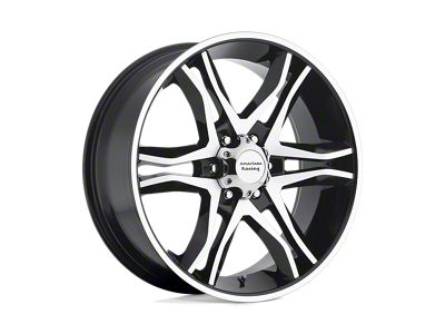 American Racing Mainline Gloss Black Machined 6-Lug Wheel; 17x8; 0mm Offset (19-25 Sierra 1500)