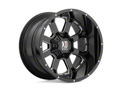 American Racing AR767 Gloss Black Steel with Red and Blue Stripe 8-Lug Wheel; 16x8; 12mm Offset (07-10 Sierra 3500 HD SRW)