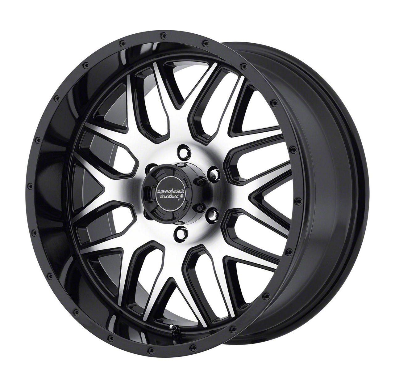 American Racing Silverado 1500 AR910 Gloss Black Machined 6-Lug Wheel ...