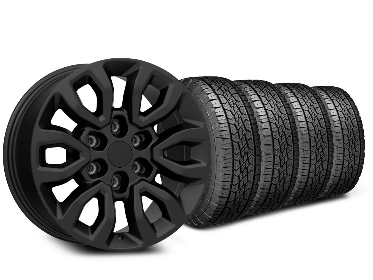 18×9 Raptor Style & 33in Continental All-Terrain Terrain Contact A/T Tire Package (15-20 F-150)