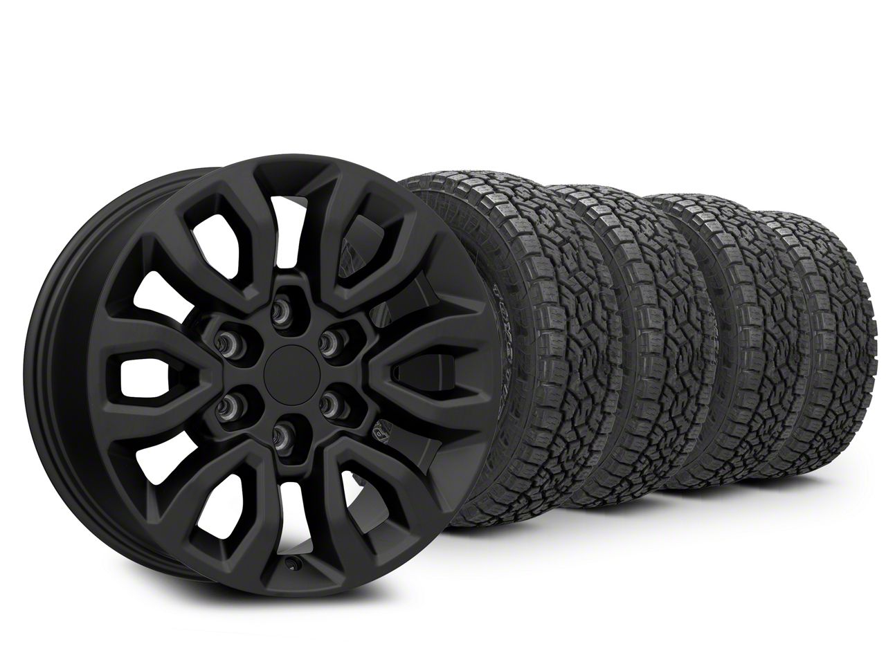 18×9 Raptor Style & 33in Toyo All-Terrain Open Country A/T III Tire Package (21-24 F-150)