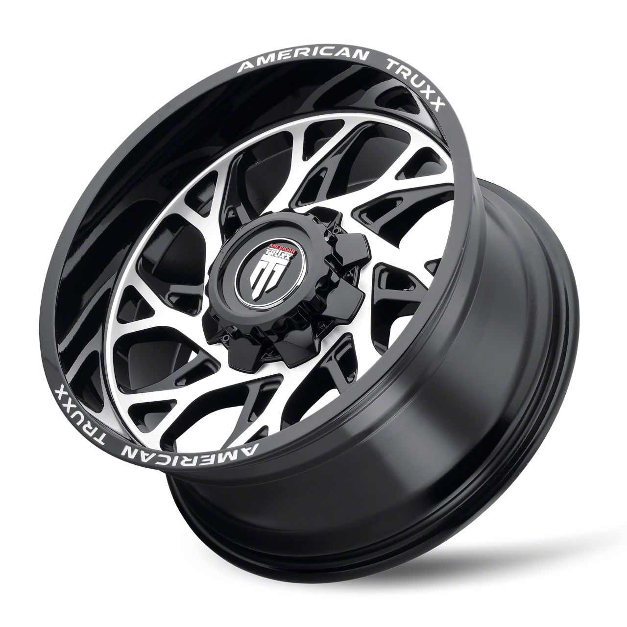 AMERI ブラックM American Truxx F-150 Destiny Gloss Black Milled 6-Lug Wheel