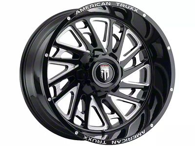 American Truxx Blade Satin Black Milled 6-Lug Wheel; 22x12; -44mm Offset (07-13 Silverado 1500)