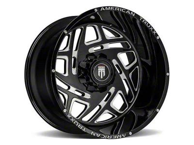 American Truxx Cosmos Satin Black Milled 8-Lug Wheel; 22x12; -44mm Offset (08-10 F-250 Super Duty)