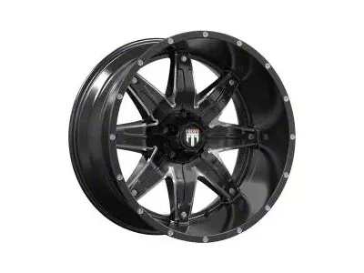 American Truxx Lonestar Satin Black Milled 8-Lug Wheel; 22x12; -44mm Offset (08-10 F-250 Super Duty)