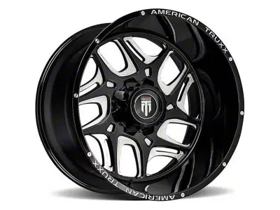 American Truxx Sweep Satin Black Milled 8-Lug Wheel; 24x14; -76mm Offset (08-10 F-250 Super Duty)