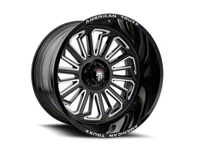 American Truxx Butcher Gloss Black Milled 6-Lug Wheel; 22x12; -51mm Offset (15-20 F-150)