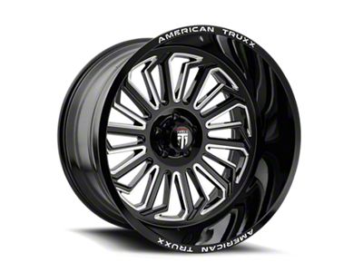 American Truxx Butcher Gloss Black Milled 8-Lug Wheel; 20x9; -12mm Offset (99-07 F-250 Super Duty)