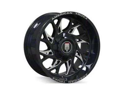 American Truxx Destiny Gloss Black Milled 8-Lug Wheel; 22x12; -44mm Offset (99-07 F-350 Super Duty SRW)
