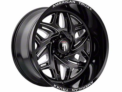 American Truxx Euphoria Gloss Black Milled 6-Lug Wheel; 22x12; -44mm Offset (99-06 Sierra 1500)
