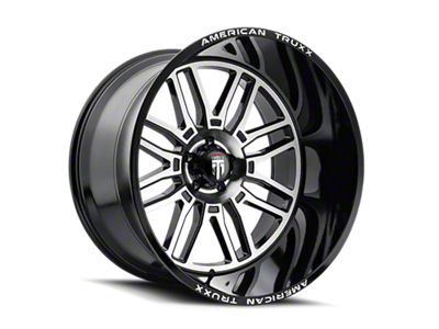 American Truxx Restless Gloss Black Milled 6-Lug Wheel; 24x14; -76mm Offset (19-25 Sierra 1500)