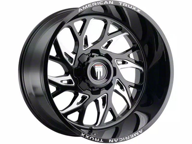 American Truxx Destiny Gloss Black Milled 6-Lug Wheel; 20x9; 0mm Offset (19-24 Silverado 1500)