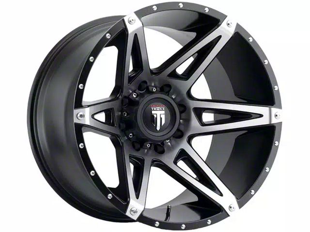 American Truxx Kutz Gloss Black Machined 6-Lug Wheel; 20x9; -12mm Offset (19-24 Silverado 1500)