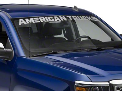 SEC10 AmericanTrucks Windshield Banner; Frosted (07-24 Silverado 1500)