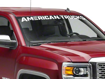 SEC10 AmericanTrucks Windshield Banner; White (07-25 Sierra 1500)