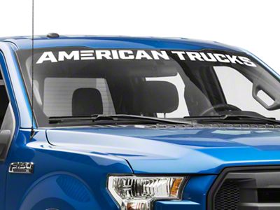 SEC10 AmericanTrucks Windshield Banner; White (97-24 F-150)